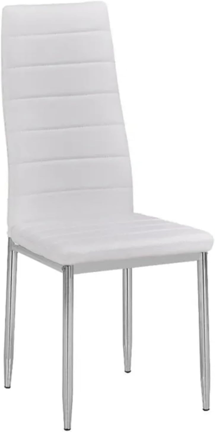 Luxury Round Glass Dining Table Set 4 Seater Gold Base White Chairs
