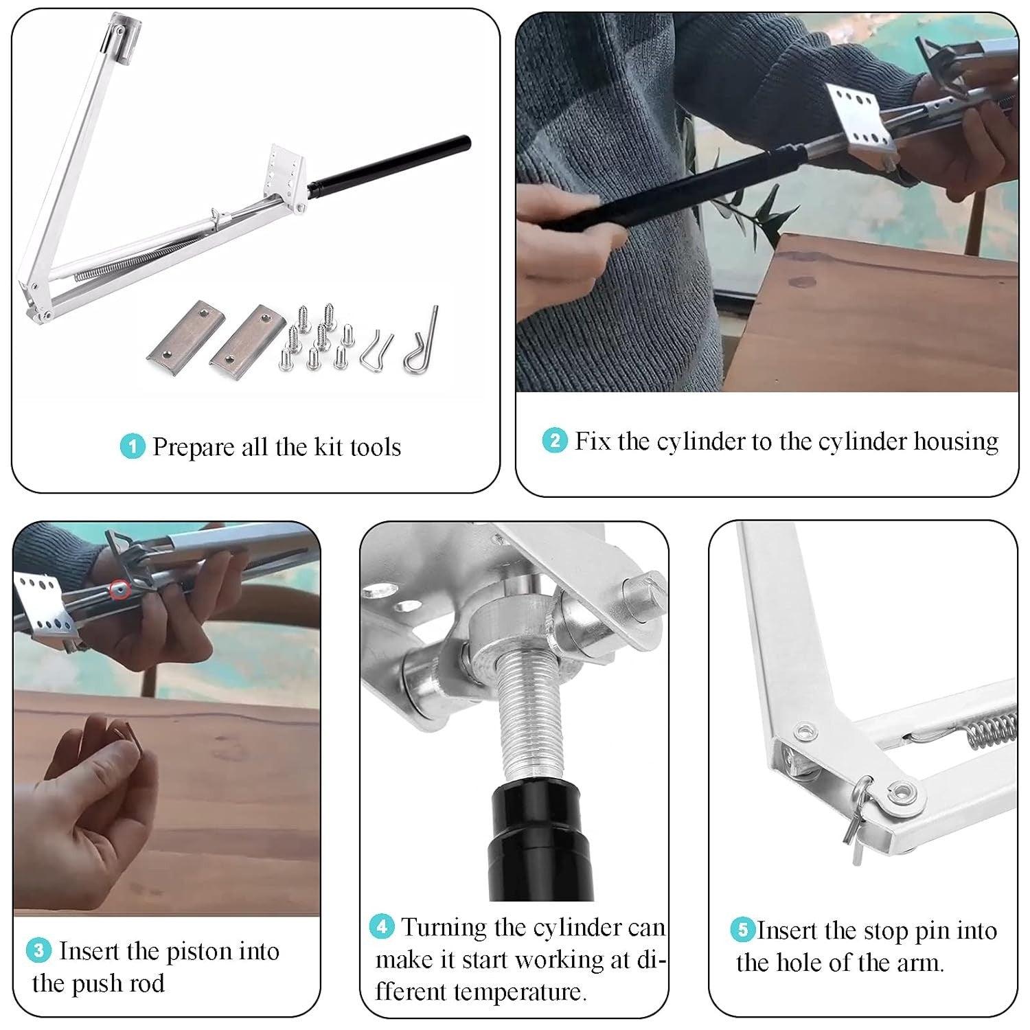 Solar Greenhouse Roof Vent Opener Automatic Temperature Control Arm
