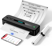 ASprink Portable Bluetooth Thermal Printer – A4/US Letter Inkless Mobile Printer