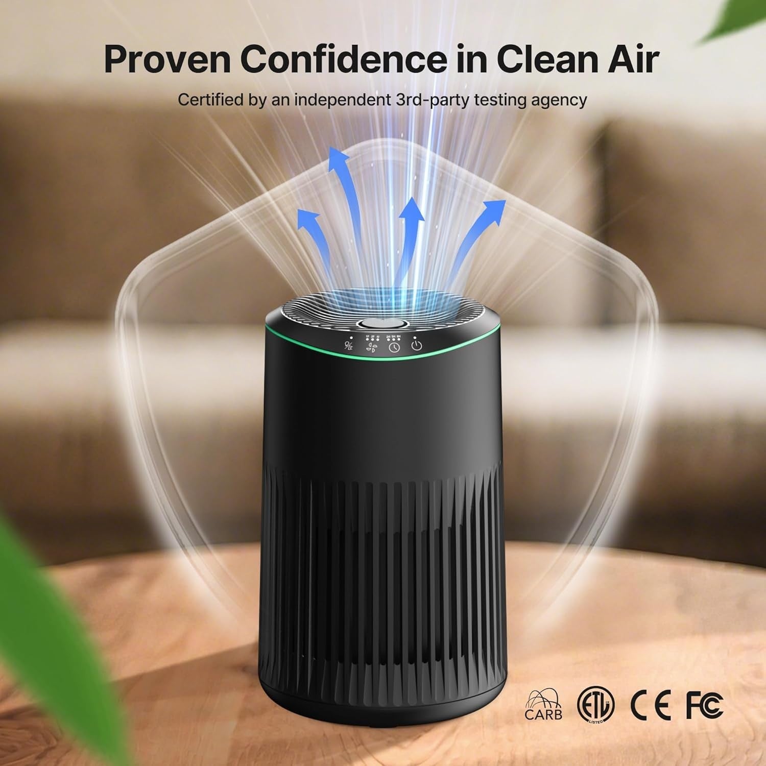 Quiet HEPA Air Purifier Sleep Mode Aromatherapy Pet Smoke Odor