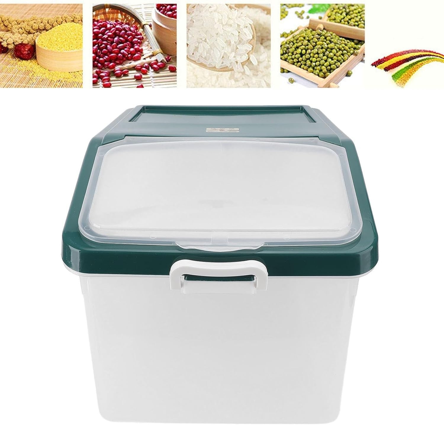 25KG Sealed Rice Storage Container Large Grain Flour Pet Food Bin