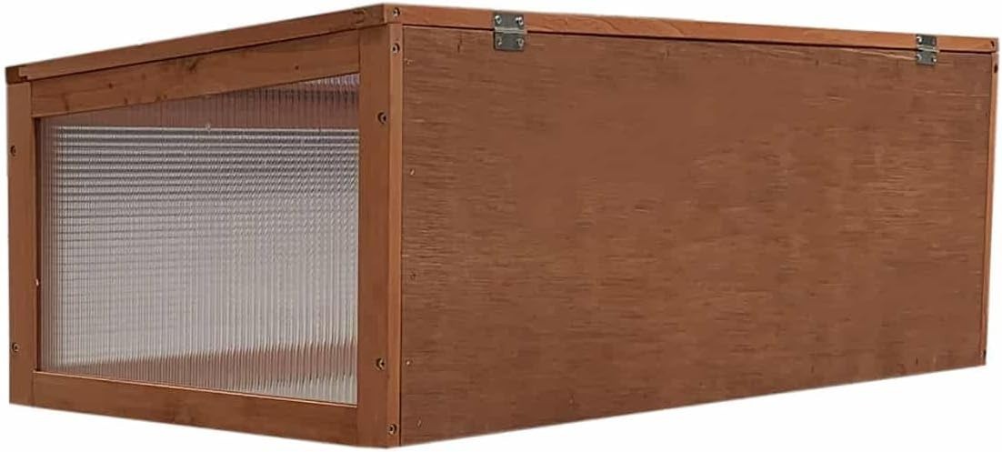 Compact Wooden Cold Frame Greenhouse 90x41x32cm for Plants & Seedlings