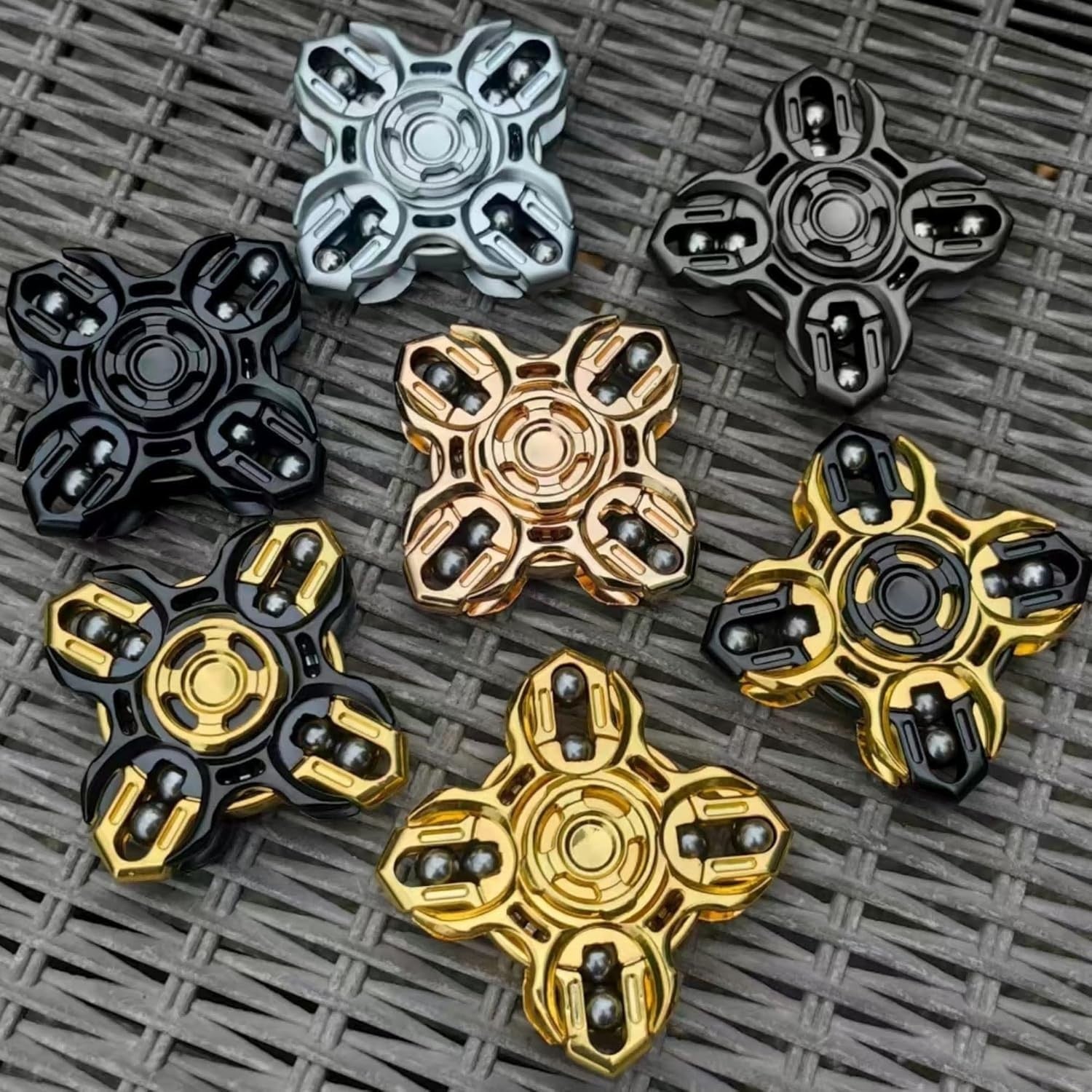 Metal Tuning Fork Fidget Spinner Gyroscope Stress Relief EDC Toy