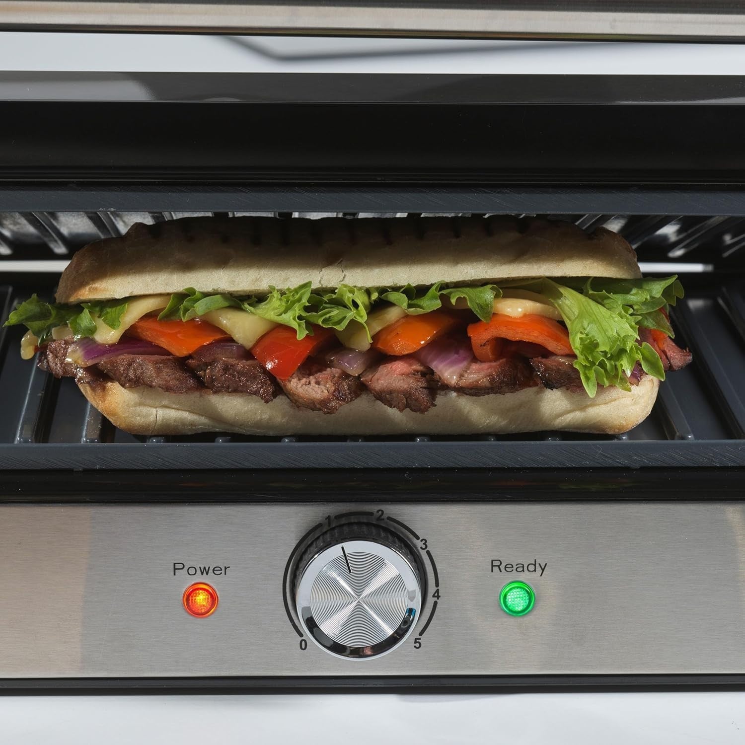 Large Ceramic Health Grill Panini Maker 2000W Non-Stick Plates