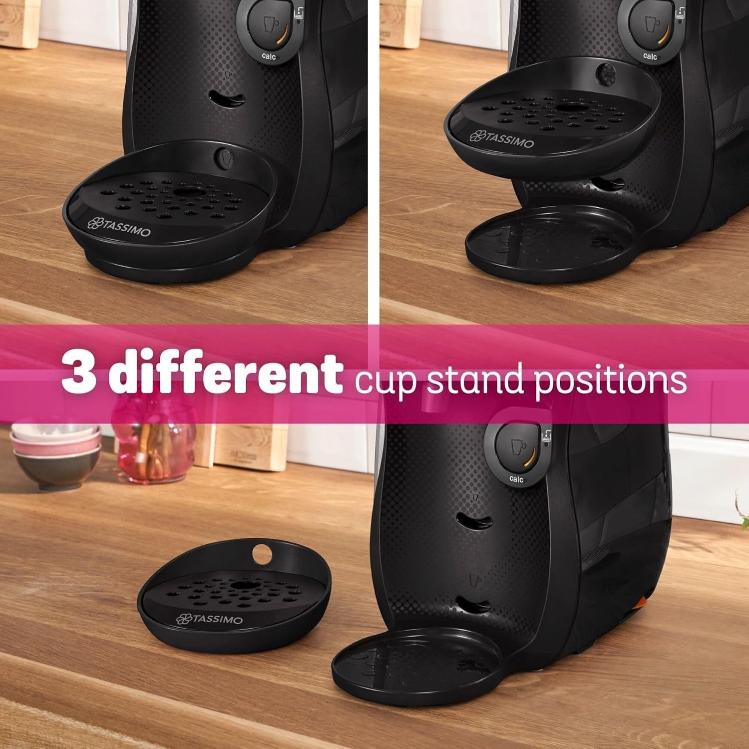 Pod Coffee Machine with Auto Clean, Adjustable Cup Size & Descaling Bundle
