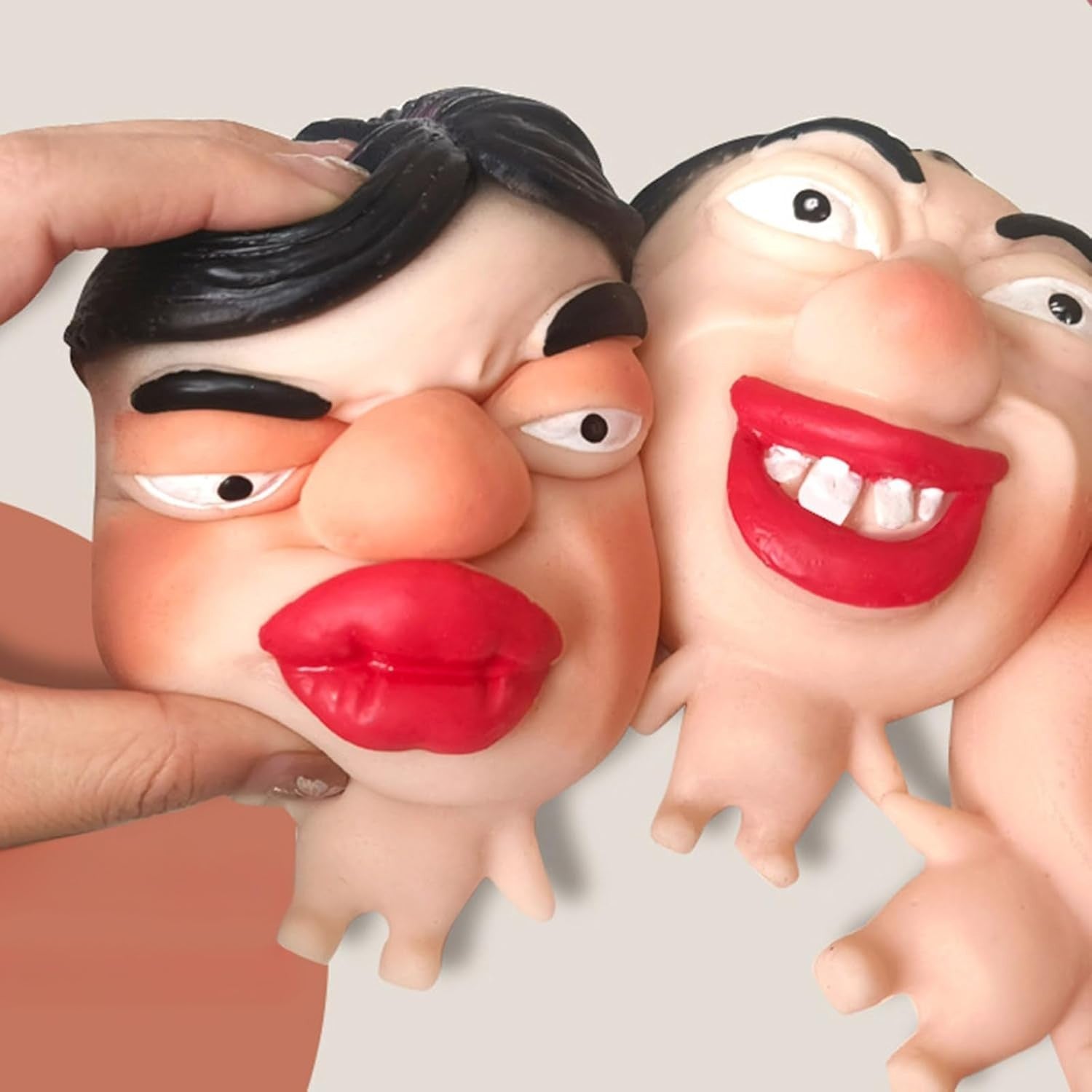 4 Pack Ugly Face Squishy Toys Funny Silicone Stress Relief Fidgets