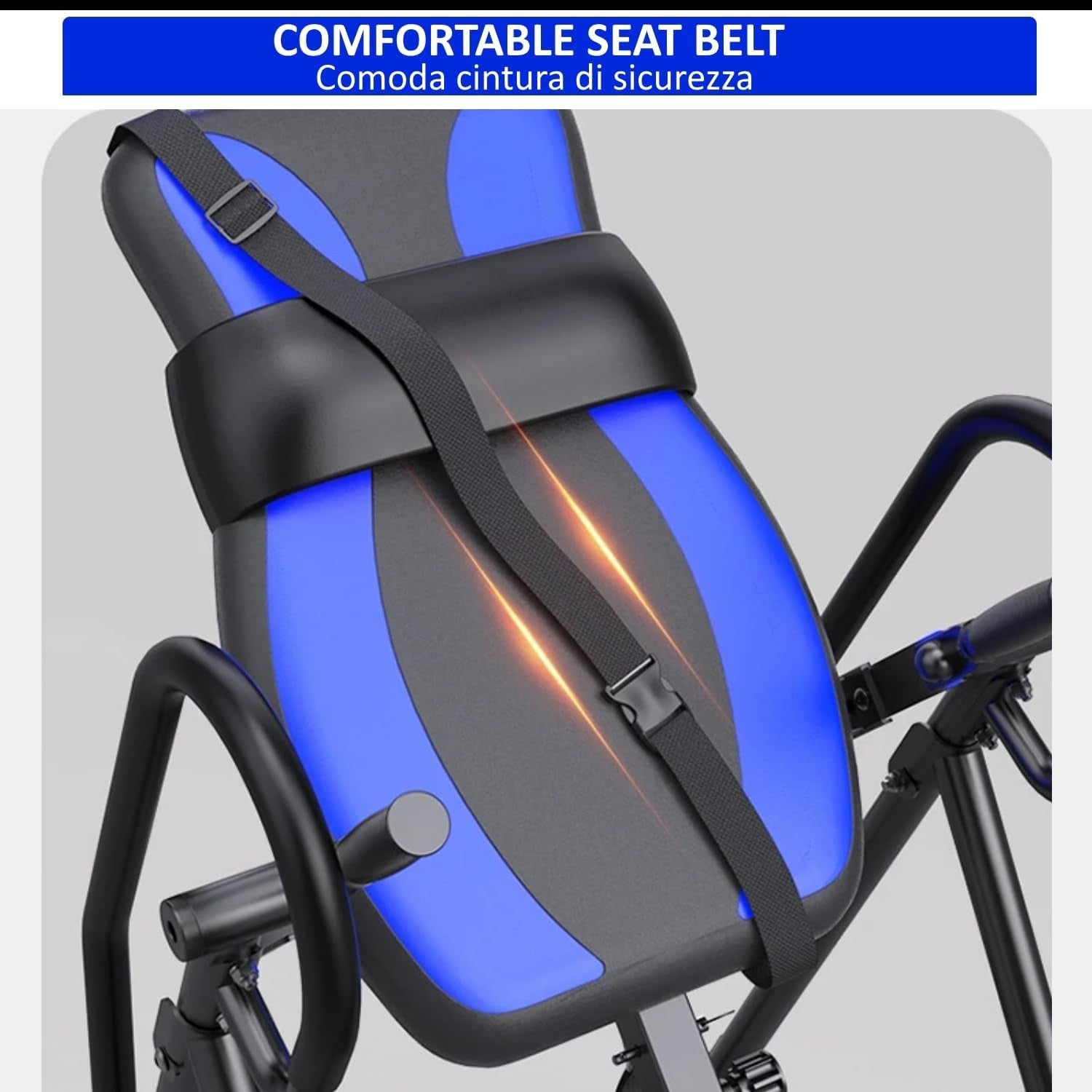 Gravity Inversion Bench with Headrest & Adjustable Straps, 150kg Limit