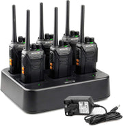 Long Range Walkie Talkies 6 Pack PMR446 Rechargeable 2 Way Radios VOX