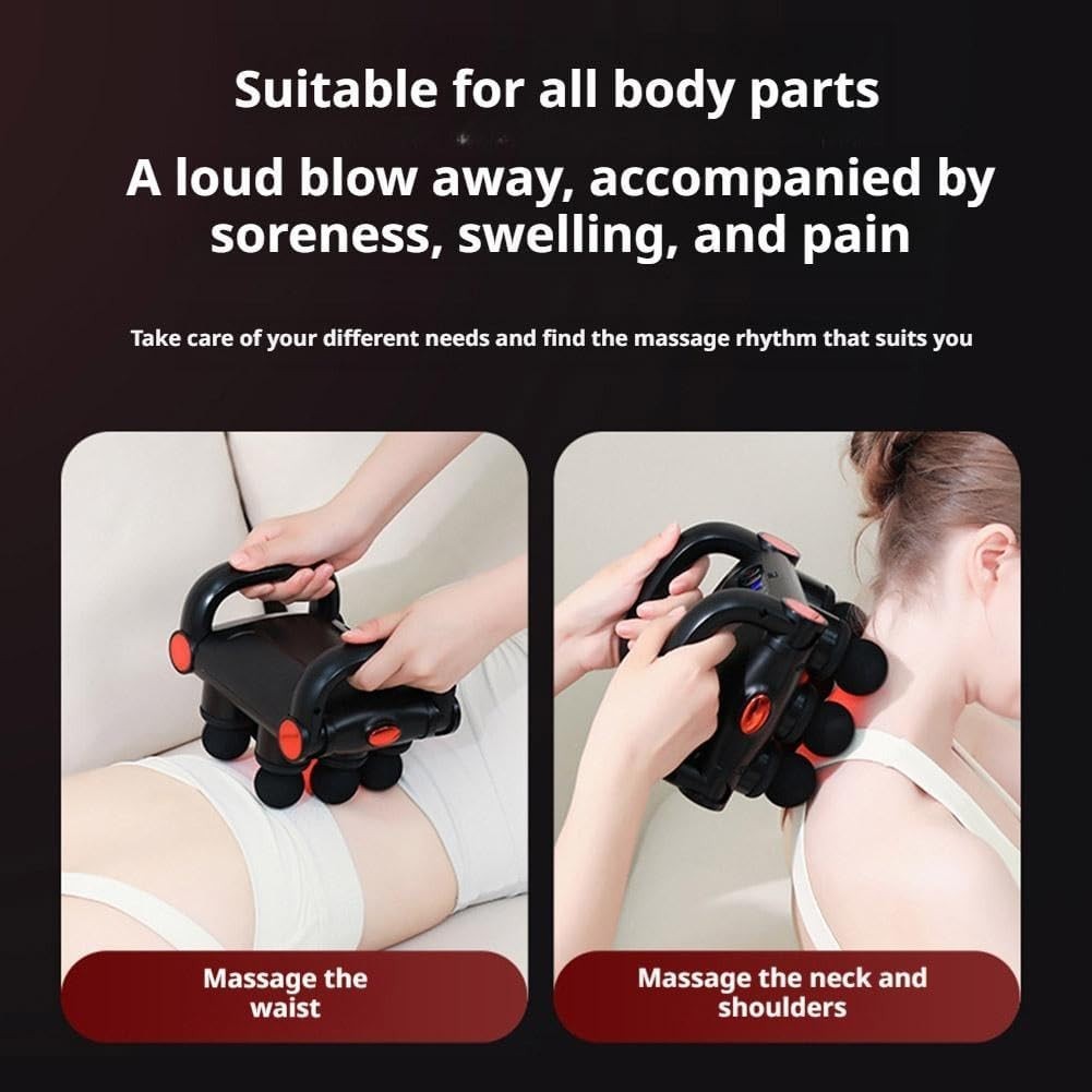 6 Head Deep Tissue Massage Gun Quiet Full Body Muscle Pain Relief 3 Modes