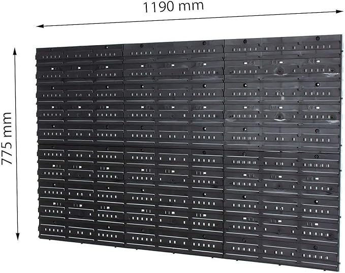 Wall Mounted Tool Peg Board Storage Bins Garage Workshop Rack