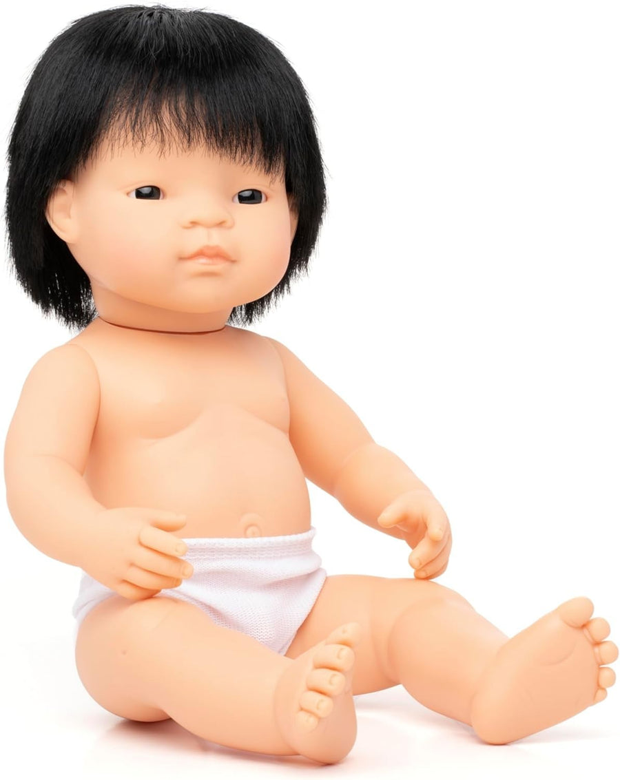 38cm Anatomically Correct Baby Doll Soft Vinyl Asian Boy Toy