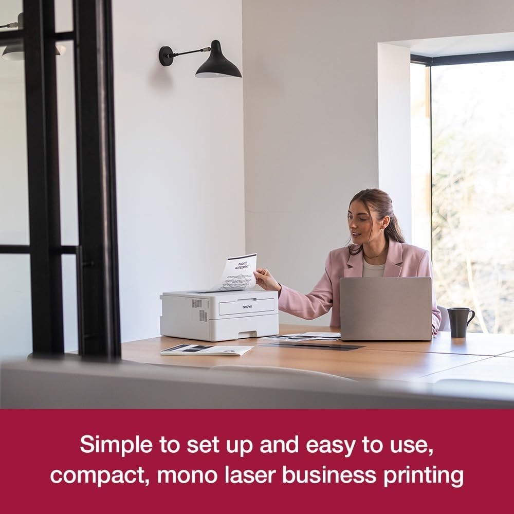 Wireless Mono Laser Printer A4 USB Duplex Fast Grey Office