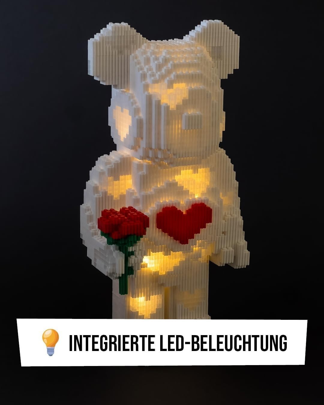 LED Love Bear DIY Building Blocks 5,423 pcs Romantic Gift for Wife Girlfriend