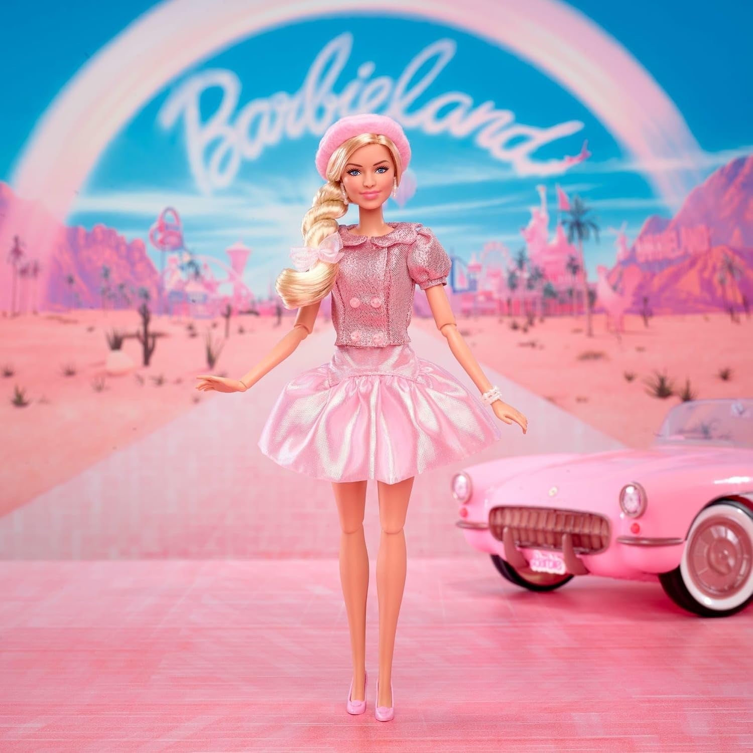 Movie Inspired Pink Tutu Fashion Doll Blonde Hair Jewelry