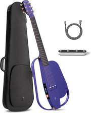 Carbon Fiber Silent Electric Guitar 38in Travel Kit Purple