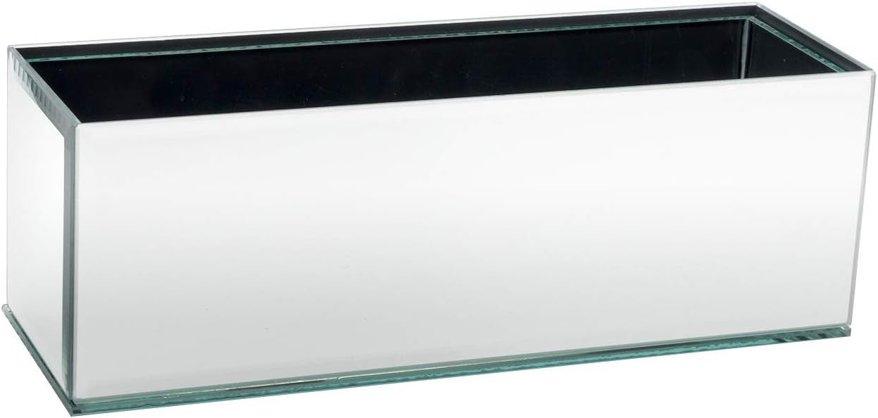 Rectangular Glass Flower Vase Mirror Finish Table Centrepiece Wedding Decor