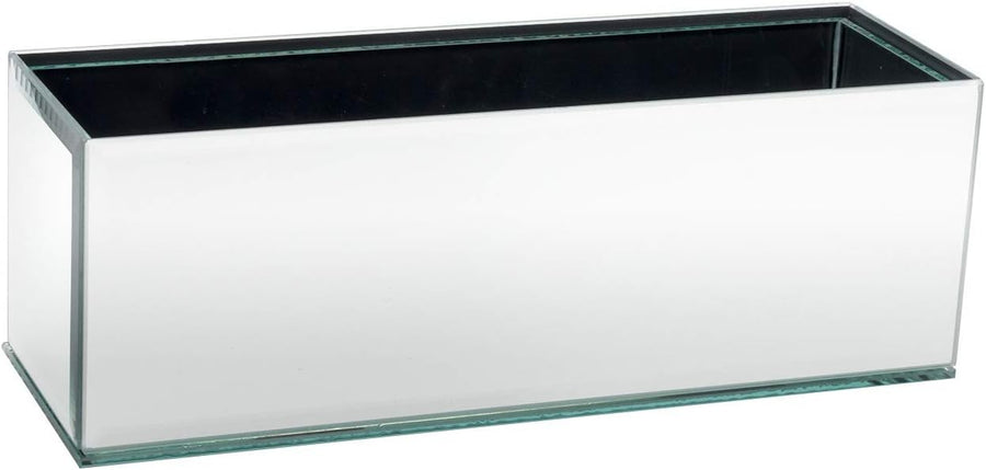 Rectangular Glass Flower Vase Mirror Finish Table Centrepiece Wedding Decor