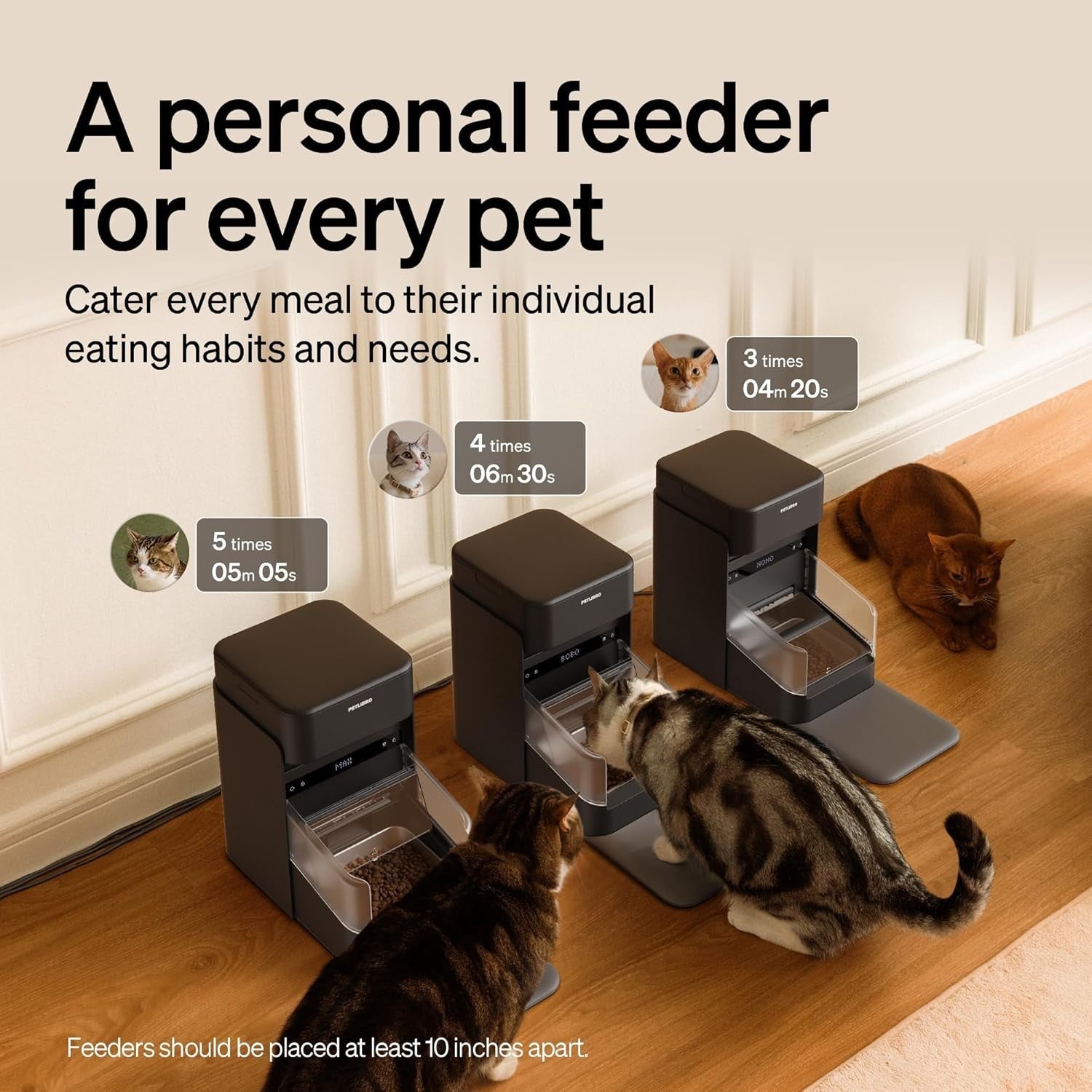 RFID Automatic Cat Feeder WiFi App Control 3L Anti Food Stealing