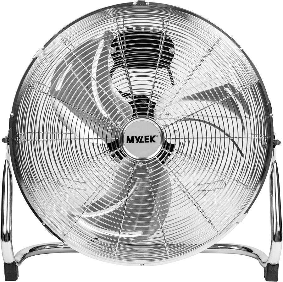 18" High Velocity Floor Fan – 3-Speed Adjustable Chrome Cooling for Gym & Home