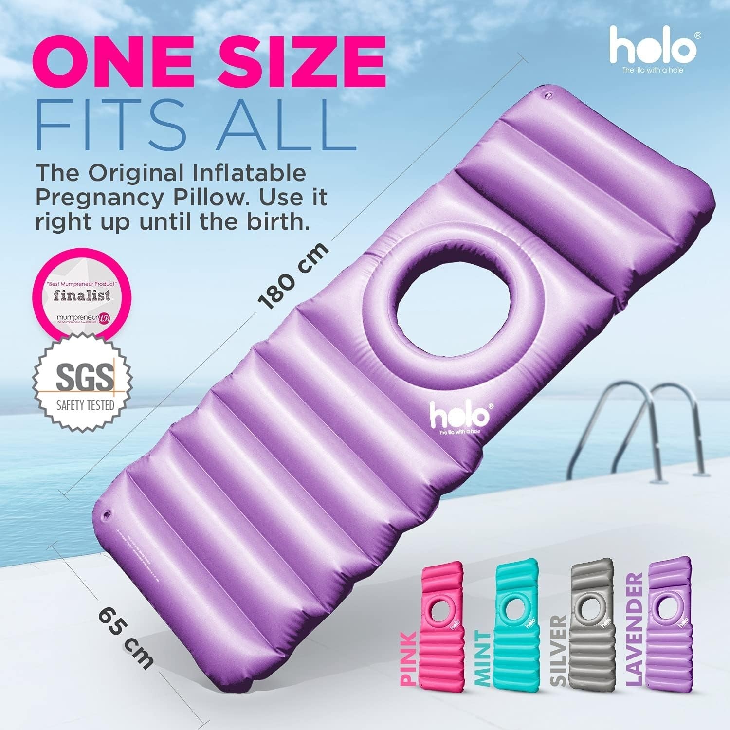 Inflatable Maternity Pillow With Belly Hole Pregnancy Support Travel Bed
