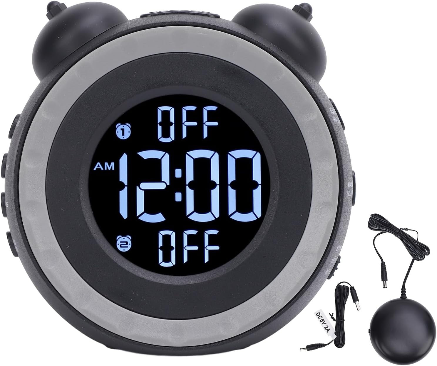 Vibrating Alarm Clock Bed Shaker Loud Wake Up for Heavy Sleepers Deaf