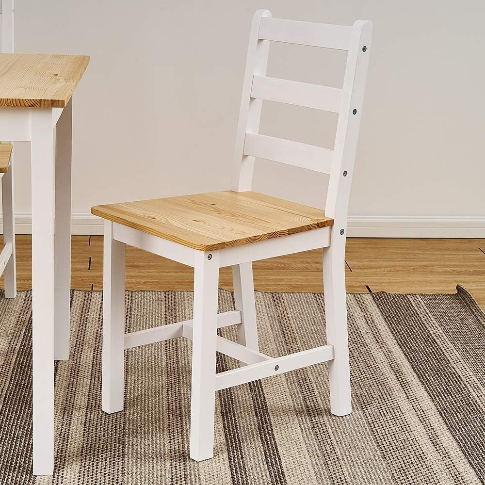 Solid Wooden 2-Seater Dining Table Set | Compact Kitchen Table & Chairs