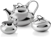 Stainless Steel Afternoon Tea Set Teapot Sugar Pot Jug 4 Serving