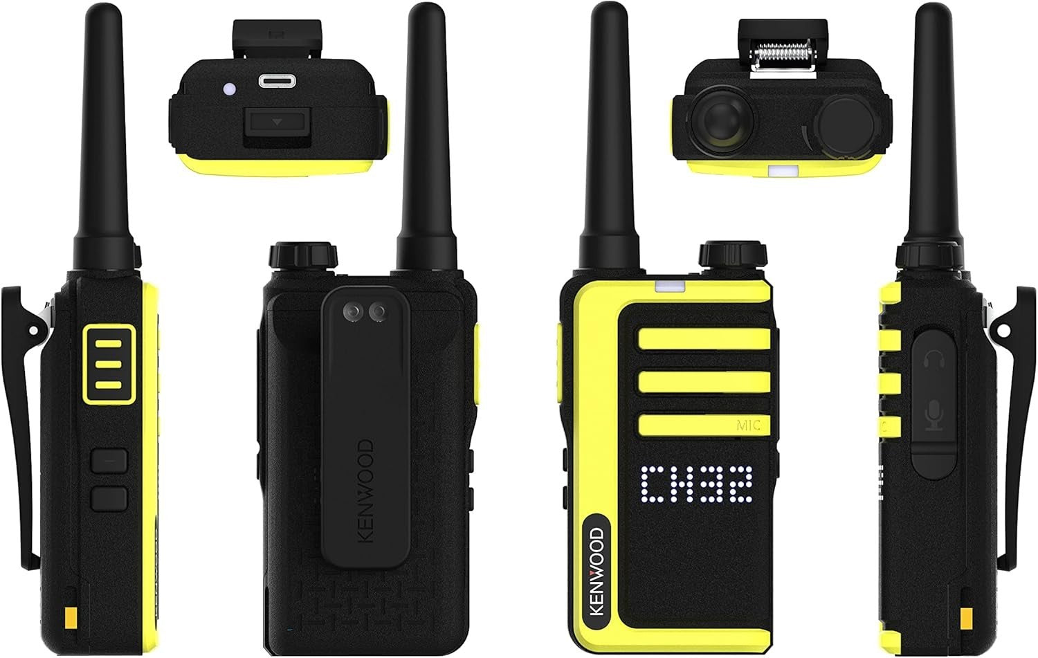 PMR446 Walkie Talkies 2 Pack 6km Range 32 Channel USB-C Rechargeable