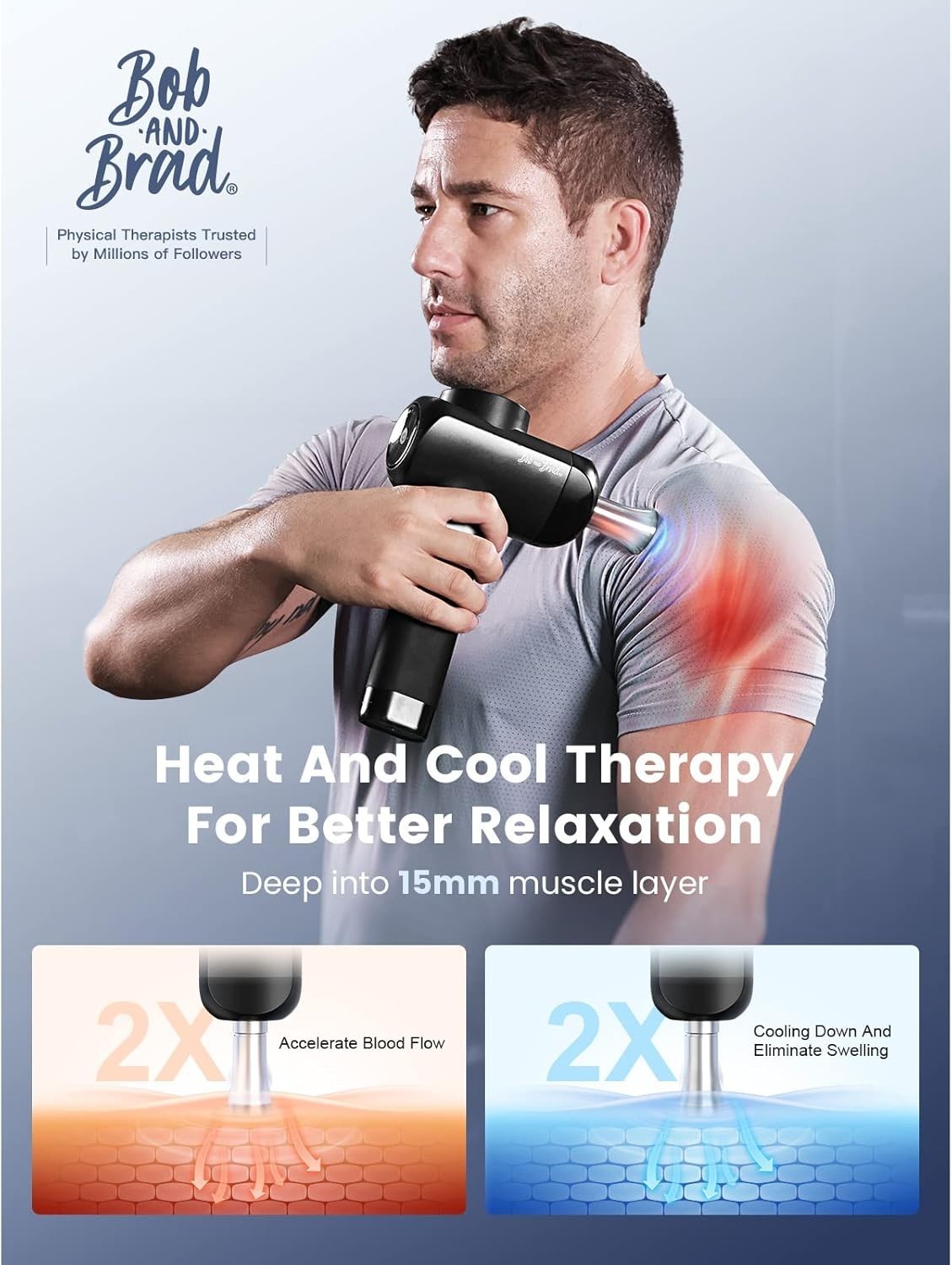 55lb Stall Force Deep Tissue Massage Gun Titanium Head Muscle Recovery Pro