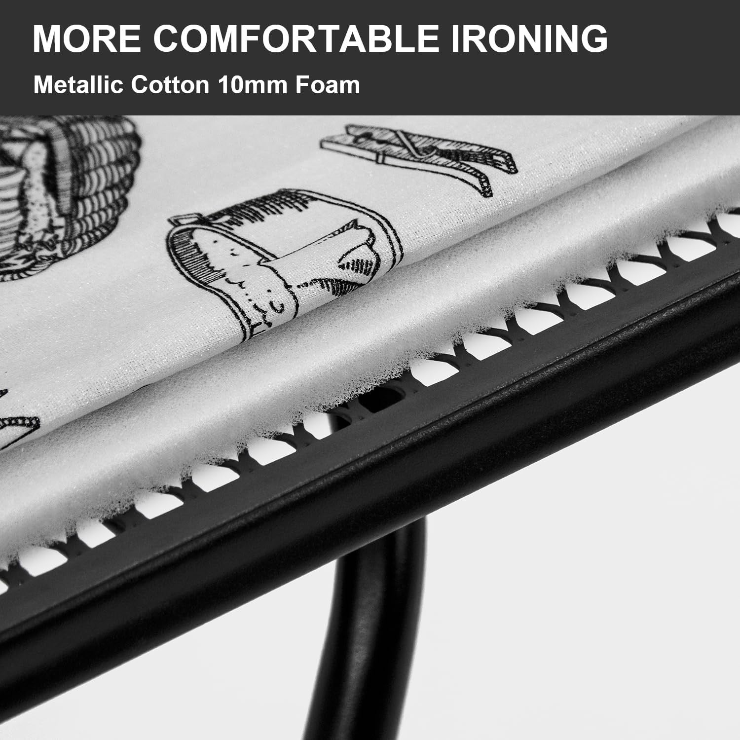 Compact Ironing Board Foldable Heat Resistant Cover Easy Storage