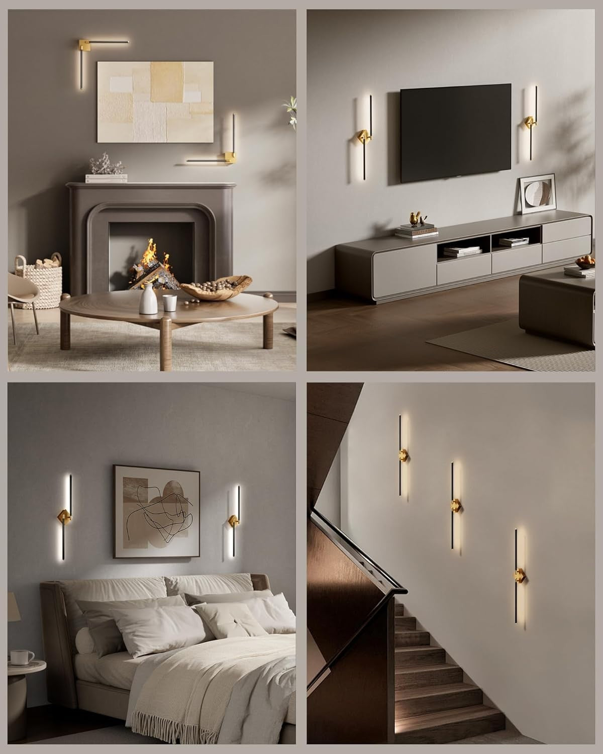 Rechargeable Magnetic Wall Lights with Remote, Dimmable 3 Colors, USB-C