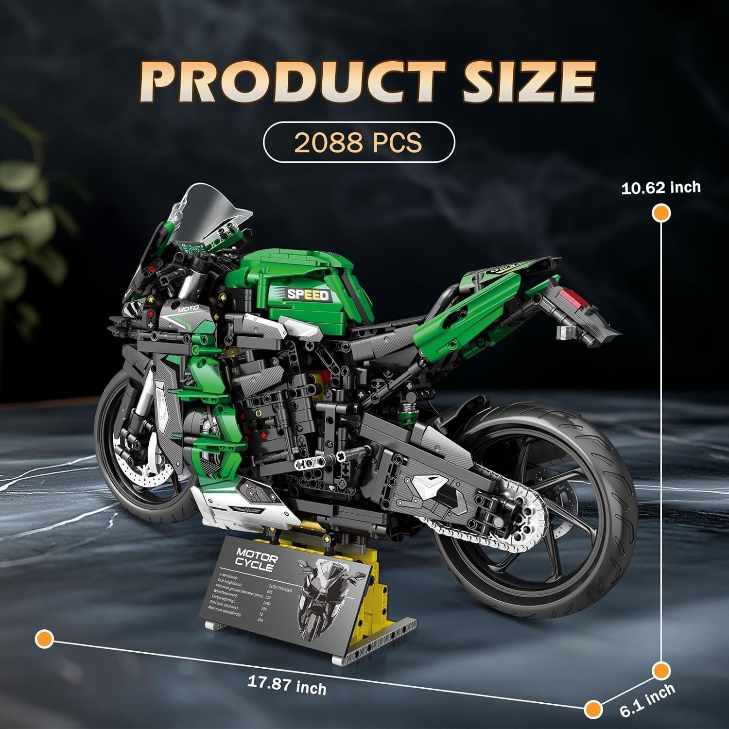 Motorbike Model Kit 2088pcs 1:5 Scale Build Set for Adults & Teens Gift