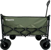 Green Heavy Duty Folding Wagon Wide Wheel Camping Garden Beach Trolley 330lb