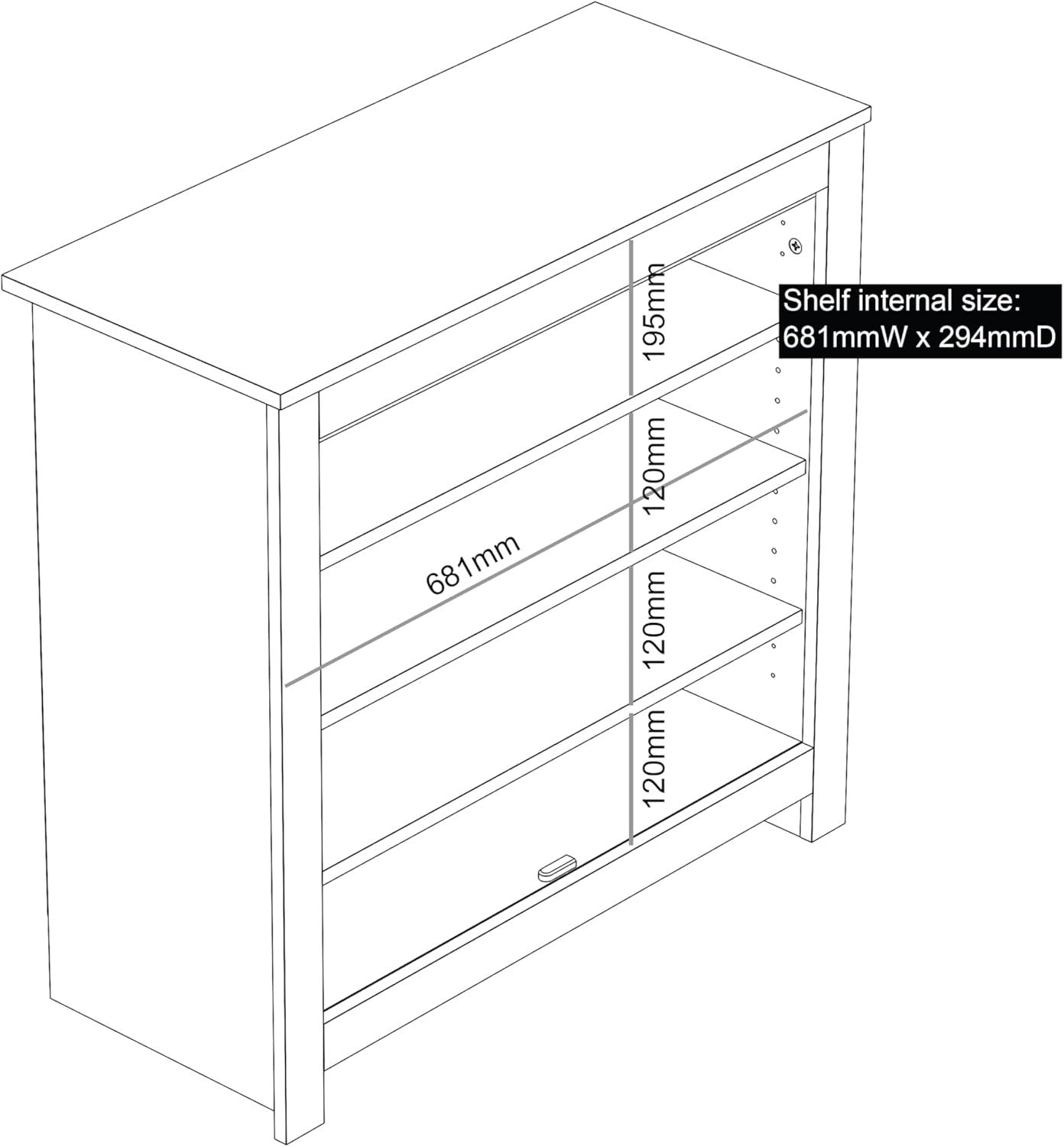 12 Pair Rattan Shoe Cabinet – 2 Door Modern Shoe Rack with Shelves – Oak