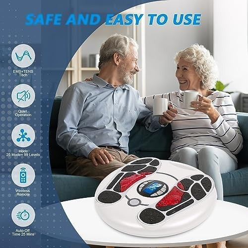 Electric EMS Foot & Leg Circulation Massager Pain Relief 99 Levels