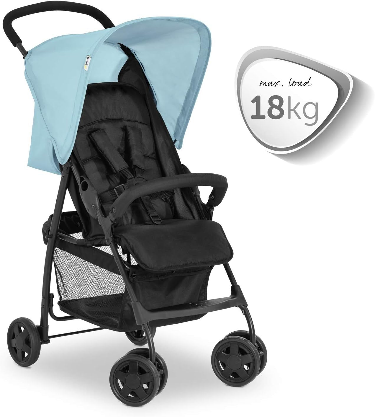 Lightweight Travel Pushchair 5.9kg Compact Foldable Reclining Stroller Blue