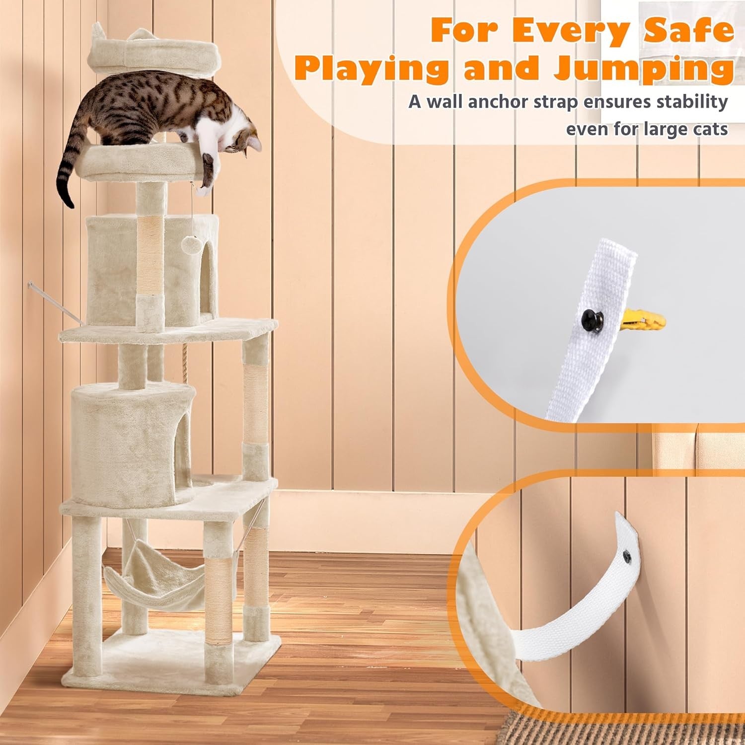 179cm Cat Tree Tower Multi Level Scratching Post Indoor Climber Condo
