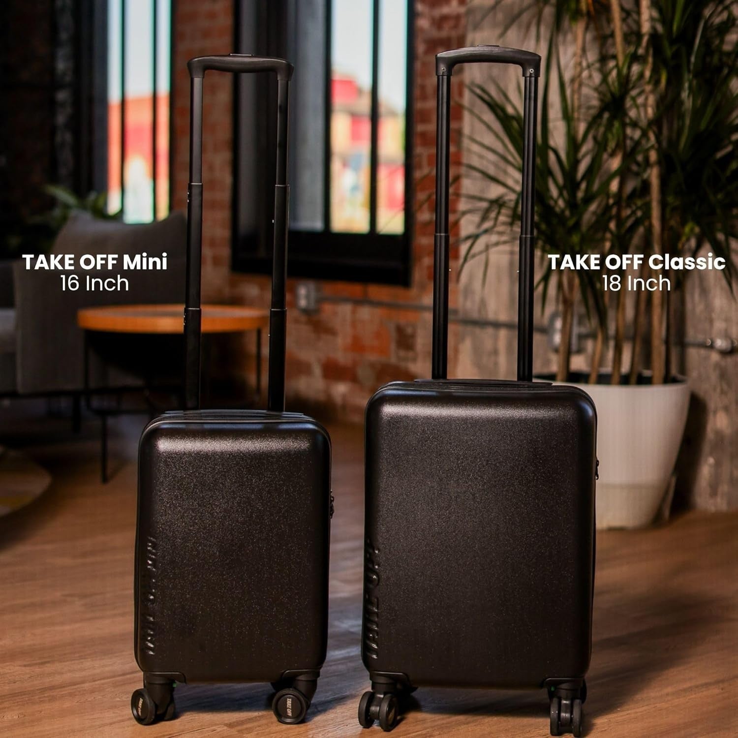 Mini Underseat Hard Shell Suitcase TSA Lock Detachable Wheels
