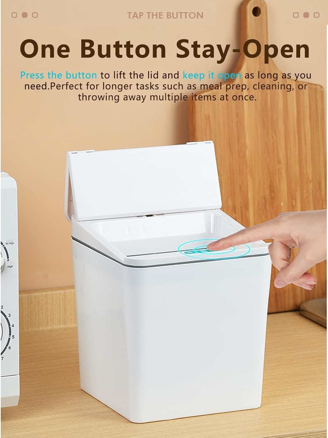 6L Automatic Sensor Compost Bin Touchless Countertop Food Caddy