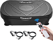Black Vibration Plate Exercise Machine Whole Body Workout Fat Burn Home