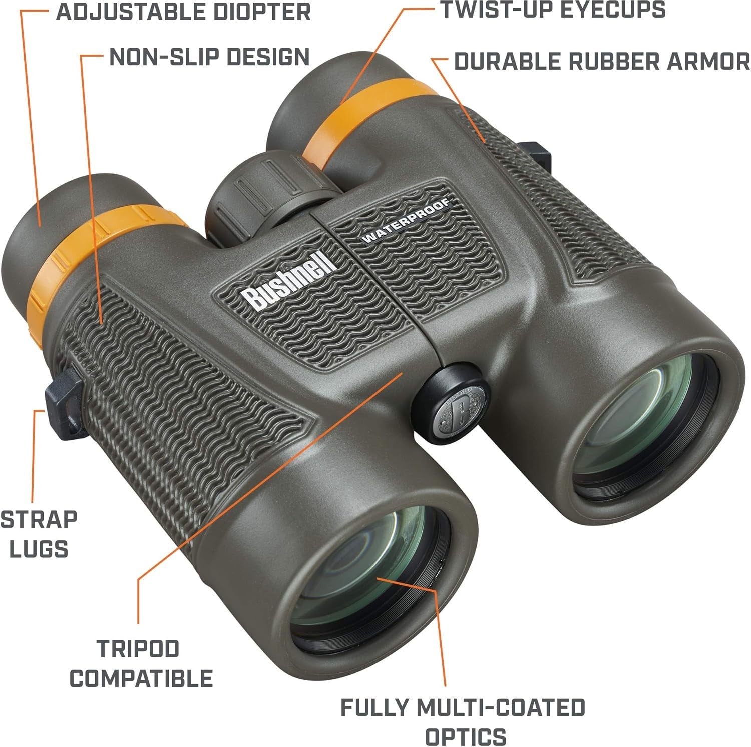 10x42 Waterproof Binoculars HD Multi-Coated Optics Outdoor Hunting Boating
