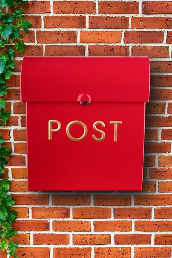 Lockable Wall Mounted Mailbox Aluminium Weatherproof Post Box Secure Modern