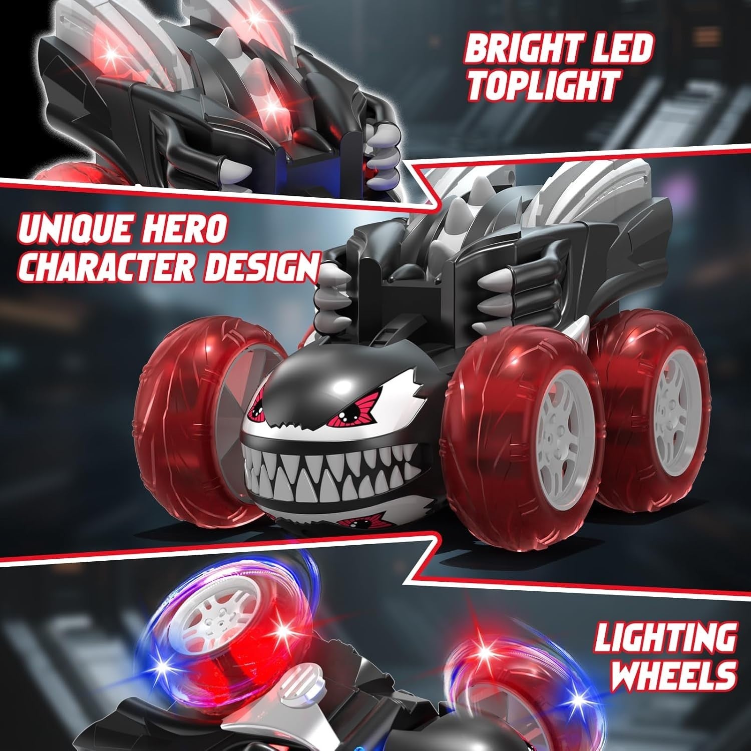 2.4GHz RC Stunt Car 360° Flip Fast 4WD Truck Lights Rechargeable Toy Gift Kids 3