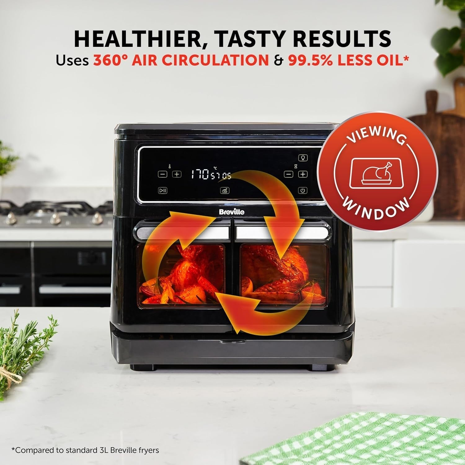 11L Digital Dual Zone Air Fryer Oven | Large Mesh Tray | 12-Way Cooking | Energy