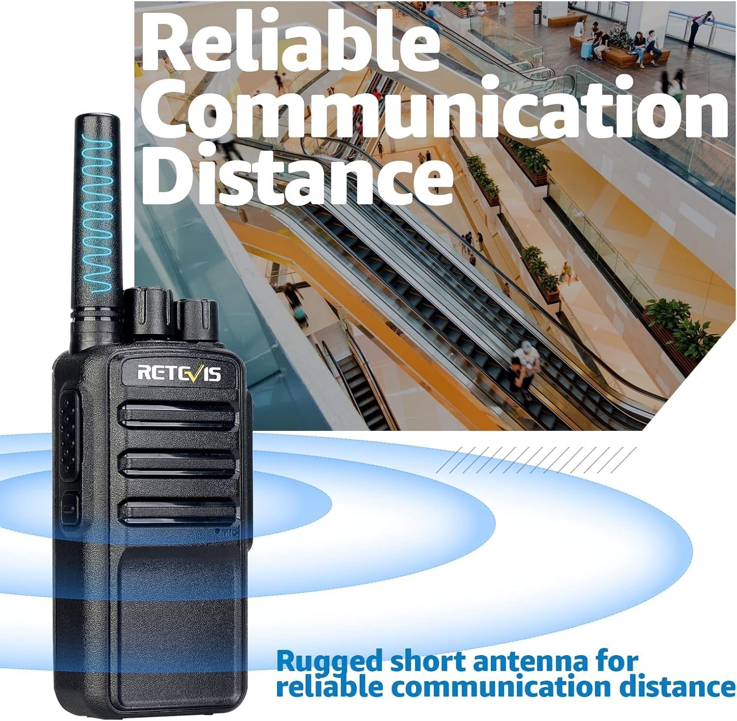 PMR446 Walkie Talkies AI Noise Reduction USB-C VOX Rechargeable 2 Pack