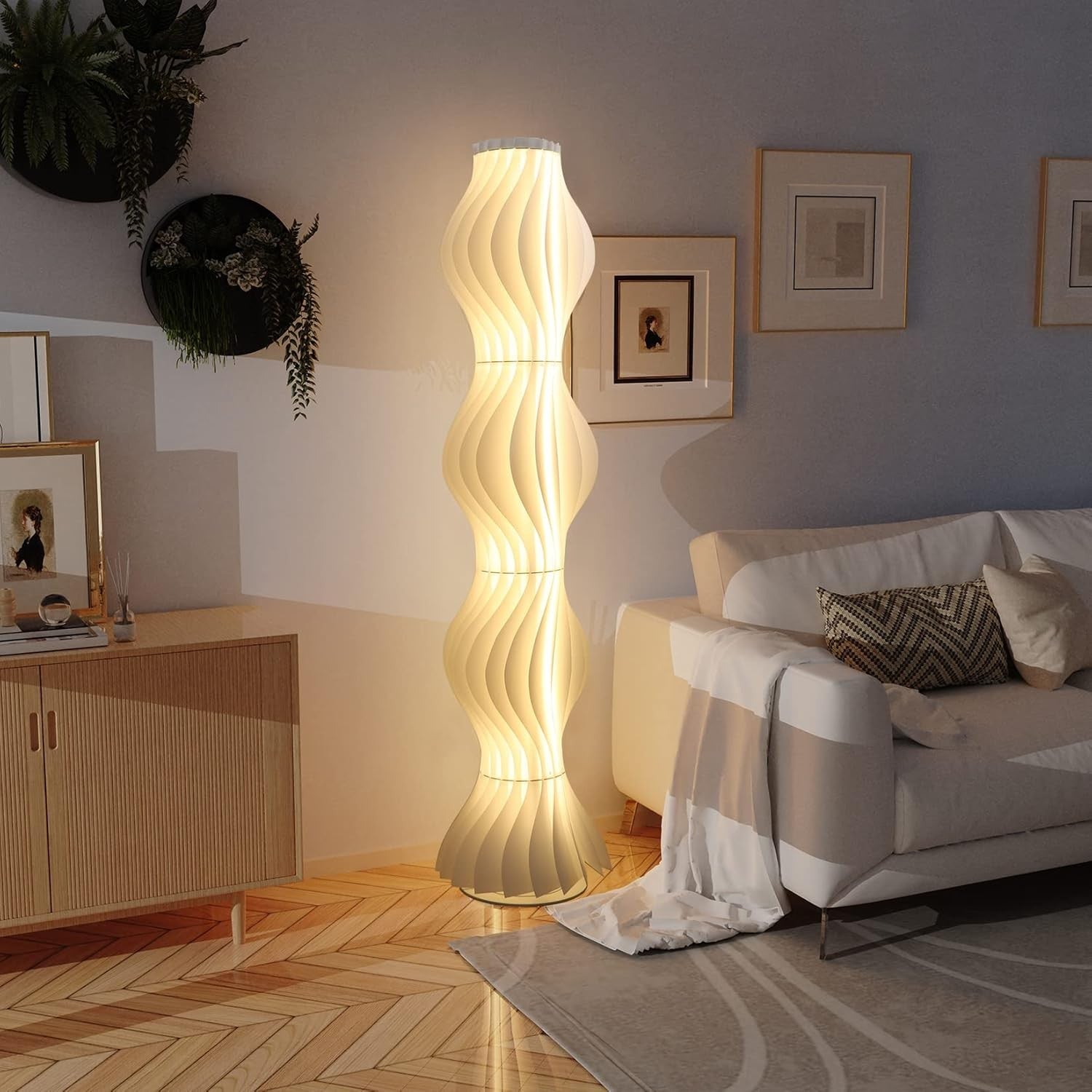 LED Floor Lamp 170cm Modern Dimmable Standing Light 3 Colour Acrylic Shade
