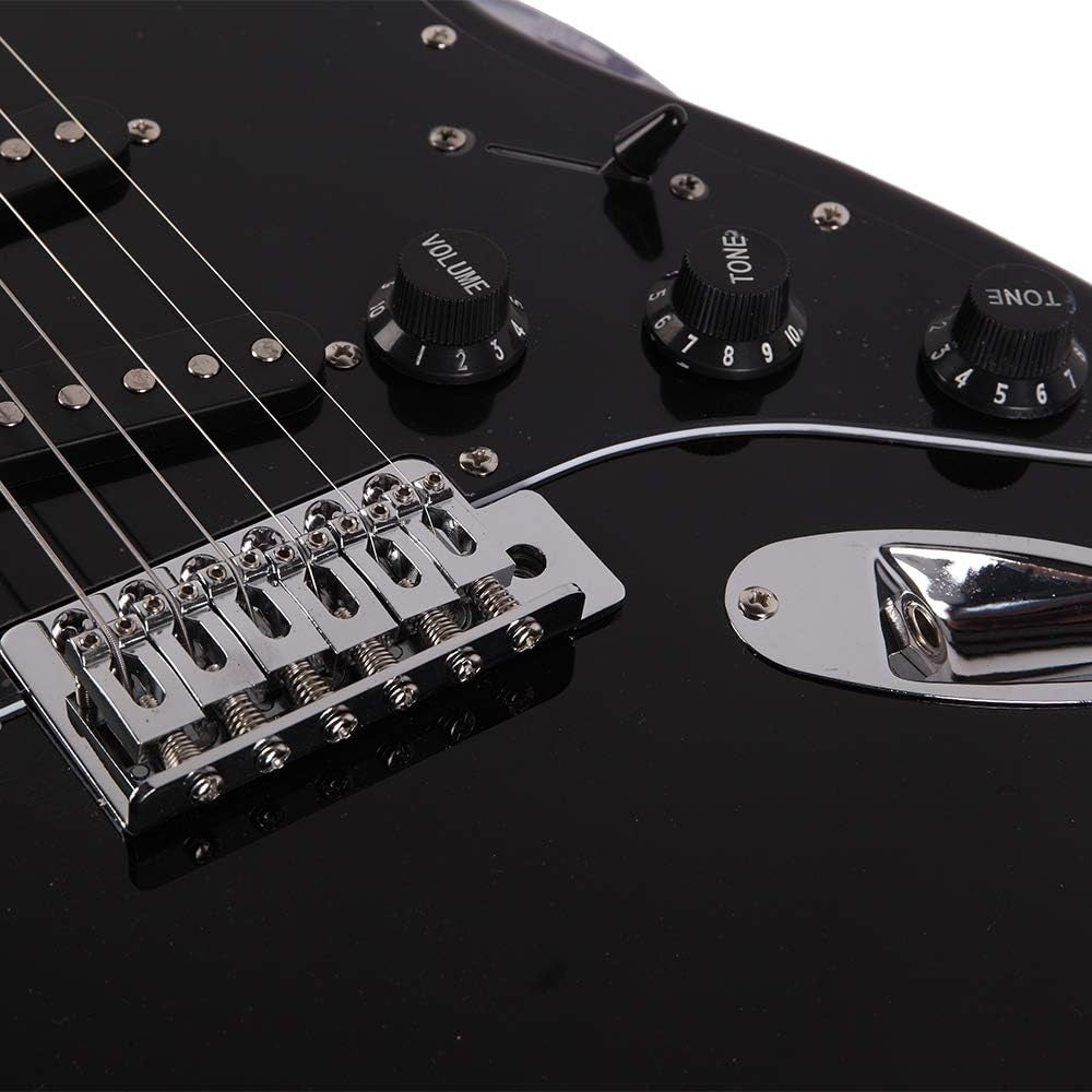 39" Electric Guitar Beginner Pack Full Size Basswood w/ Bag Black