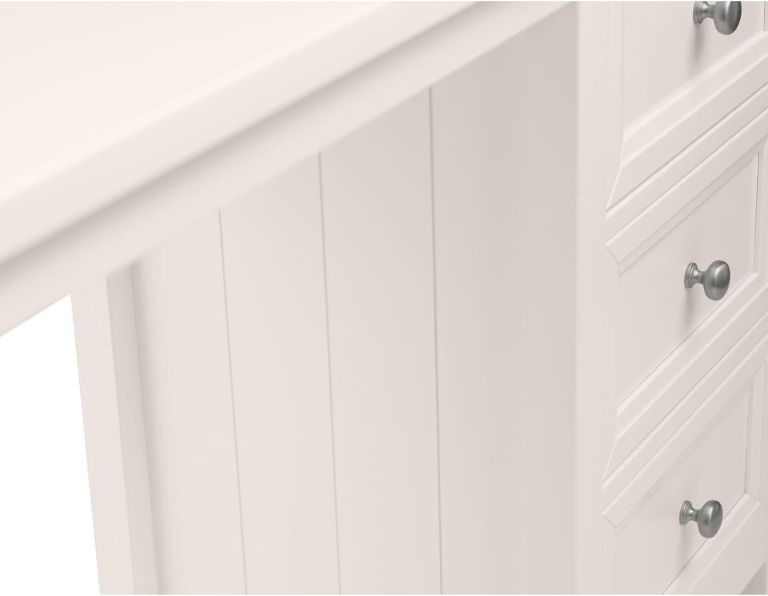 Surf White Dressing Table 6 Drawer Chest Modern Bedroom Vanity Furniture Set