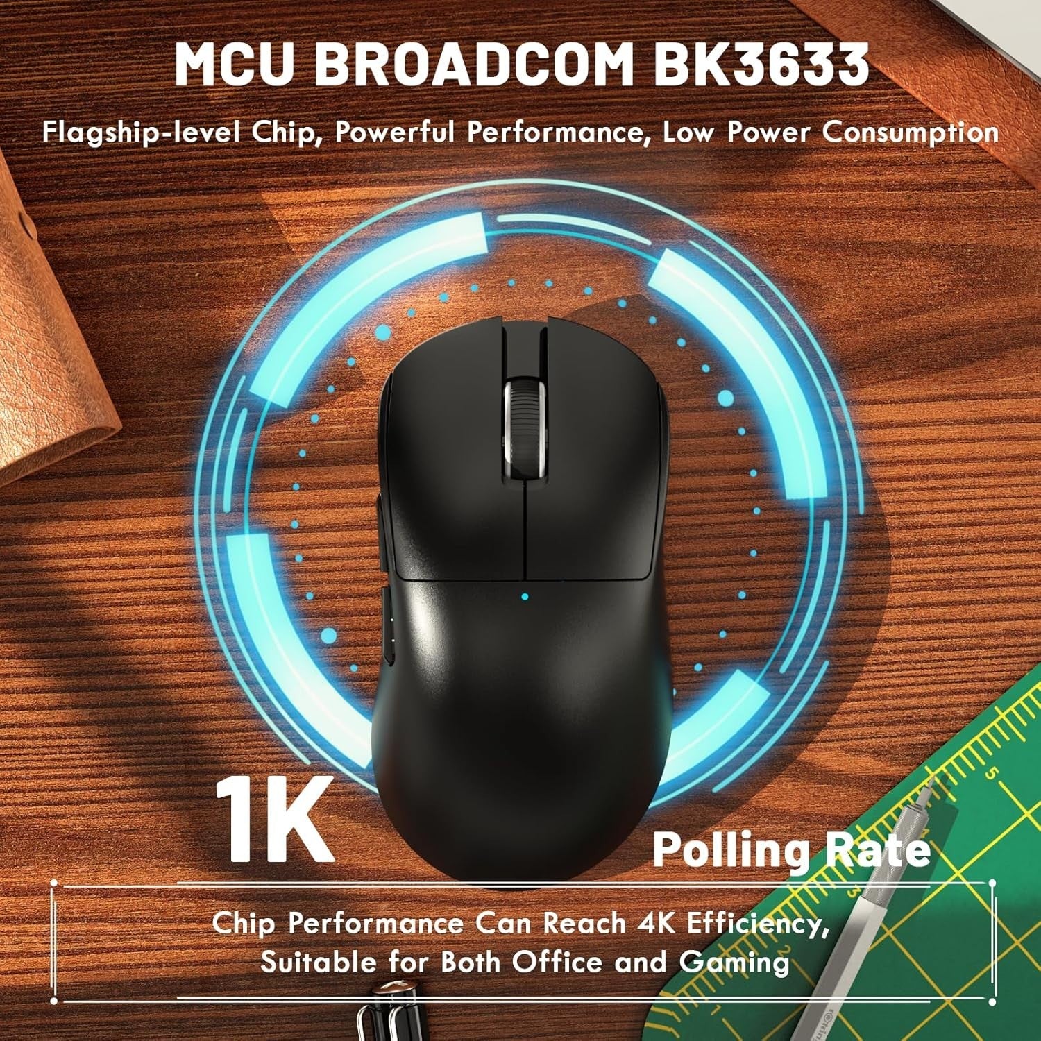 Wireless Gaming Mouse 24000 DPI Superlight RGB 2.4G Bluetooth USB