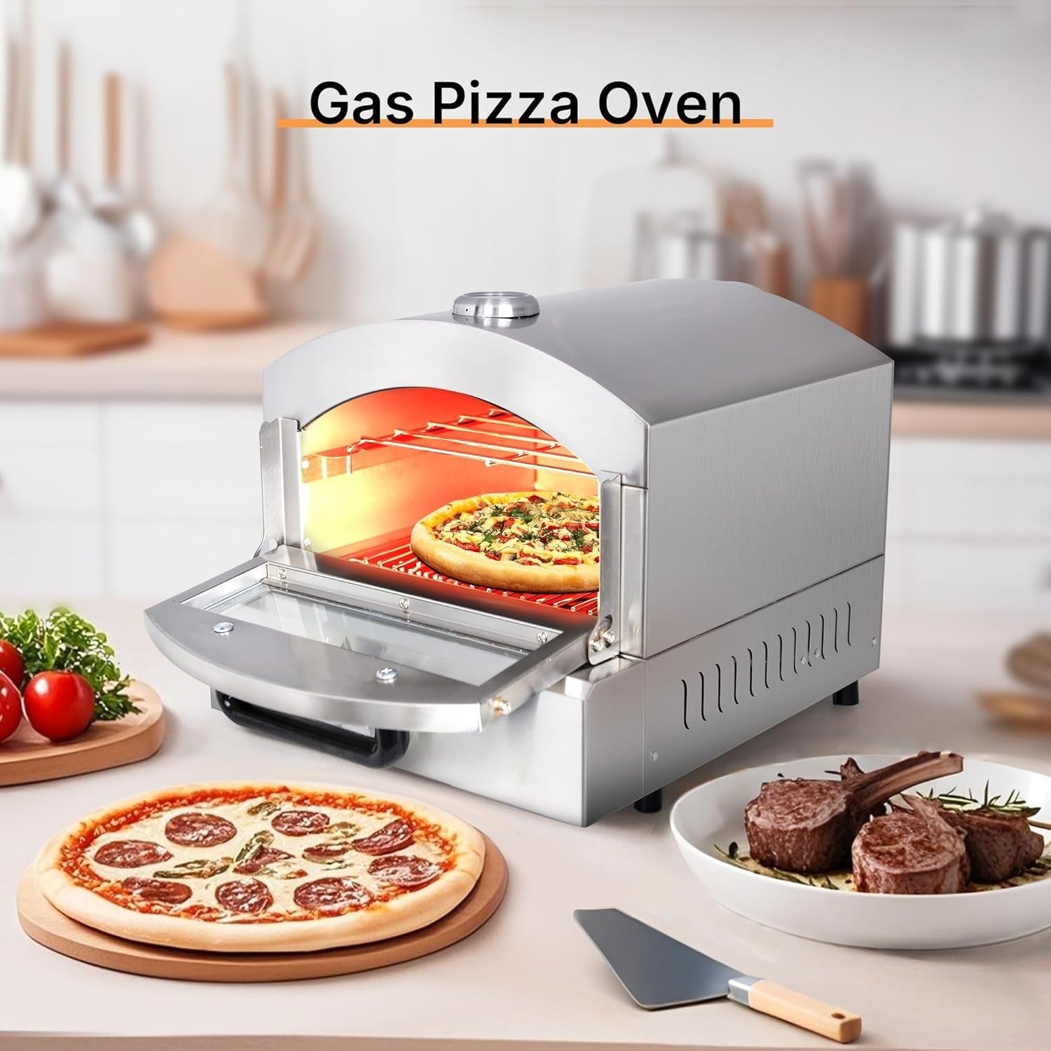 Commercial Gas Pizza Oven Stainless Steel Rapid Heating Grill